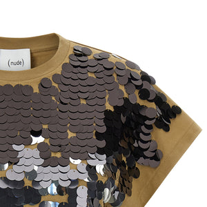 Nude Sequin T-shirt