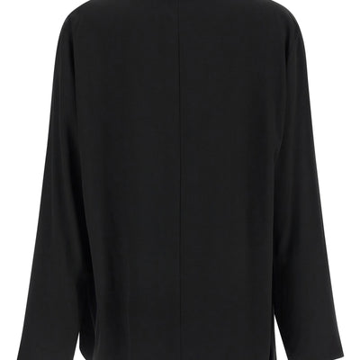 Nude Draped Panel Blouse