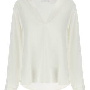Nude V-neck Blouse