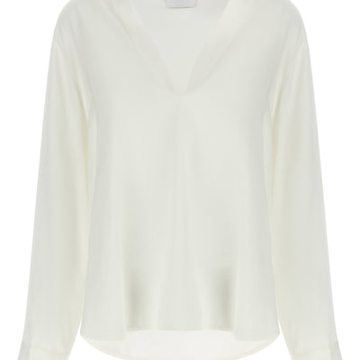 Nude V-neck Blouse