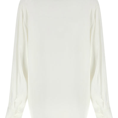 Nude V-neck Blouse