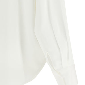 Nude V-neck Blouse