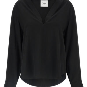 Nude V-neck Blouse