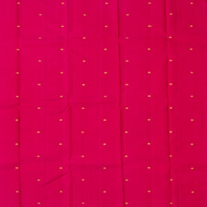 Red Handloom Kanchipuram Silk Saree With Stripes & Buttas