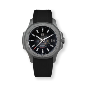 Nuun Official N200 Gunmetal v2 Index Men Automatic Watch Translucent Dial With Gunmetal 316L Sandblast Stainless Steel -  N200 Gunmetal v2