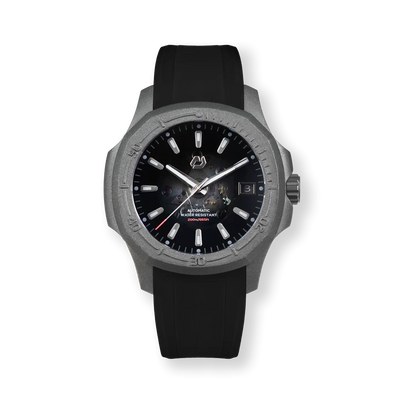 Nuun Official N200 Gunmetal v2 Index Men Automatic Watch Translucent Dial With Gunmetal 316L Sandblast Stainless Steel -  N200 Gunmetal v2