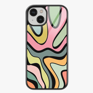 Abstract Grunge Waves Pattern Glass Case
