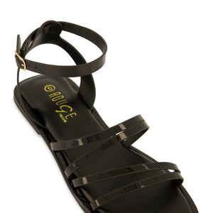 Asymmetrical Strappy Flat Sandals