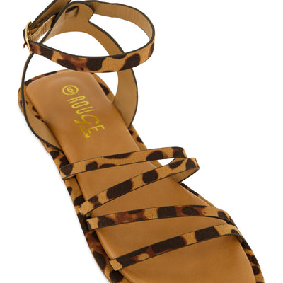 Asymmetrical Strappy Flat Sandals
