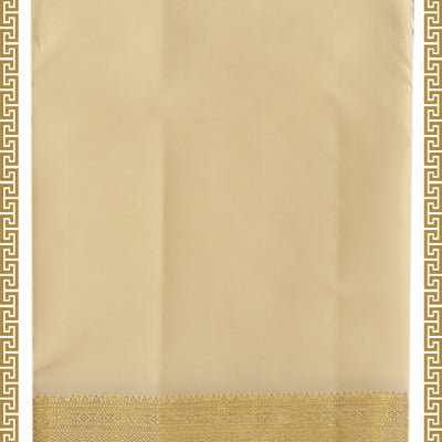 Kanchi Pure Silk CreamTraditional Dhoti With Kanduva (8 X 4)