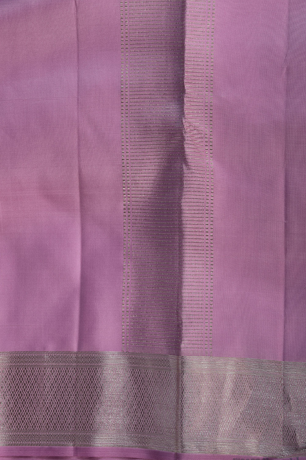 Kanchi Pure Silk Lavender-Purple Traditional Dhoti With Kanduva (8 X 4)
