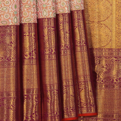 Kanchipattu An Ethereal Gold-Peach Saree