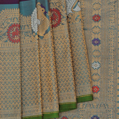 Gadwal-Silk Violet Saree