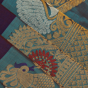 Gadwal-Silk Violet Saree