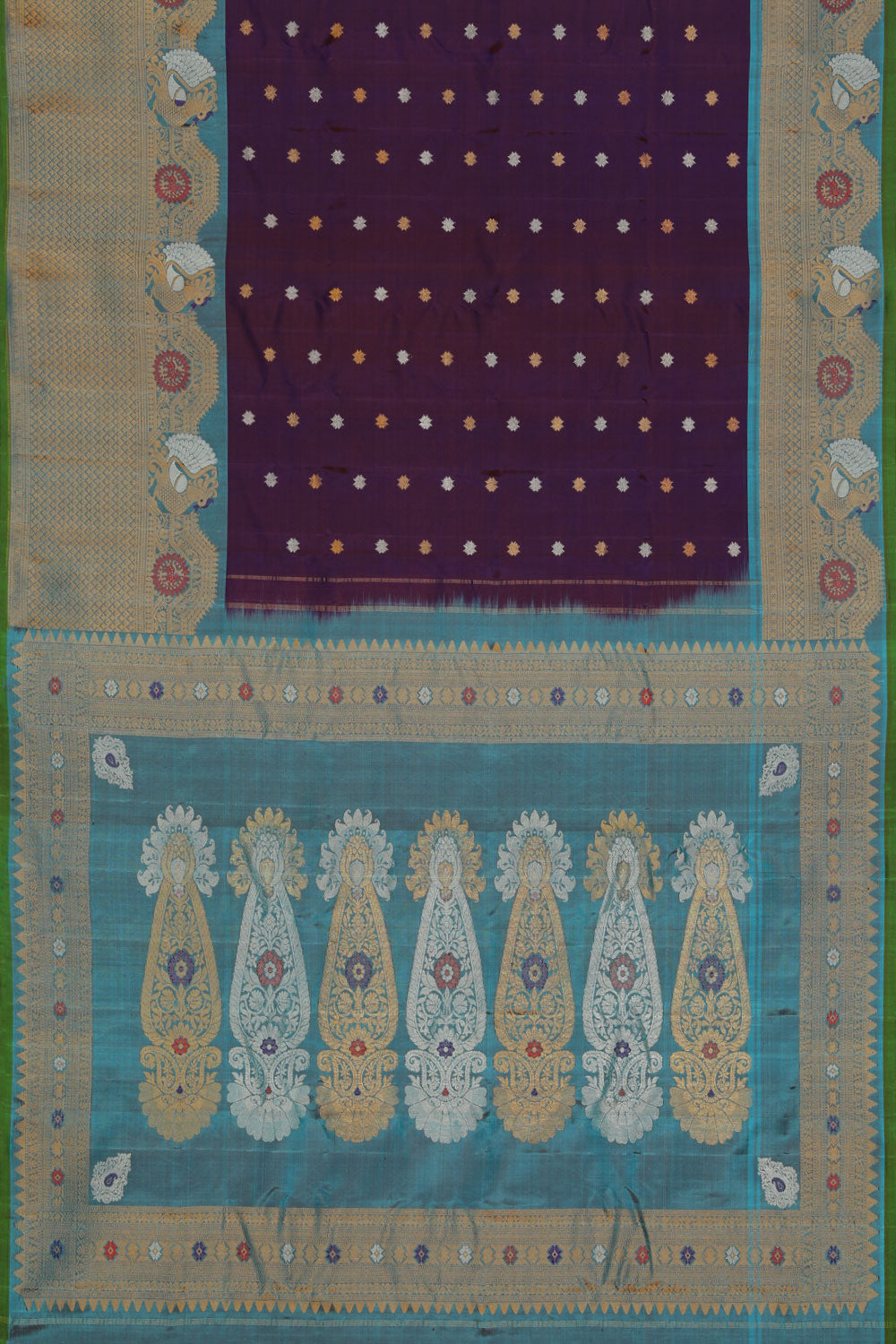 Gadwal-Silk Violet Saree