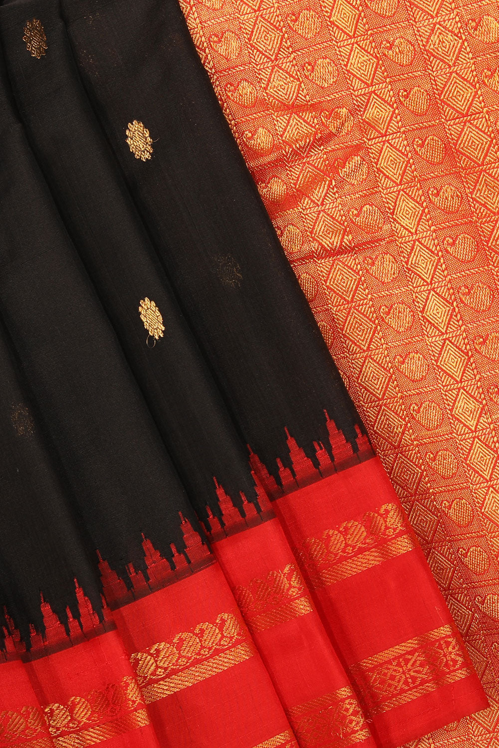 Gadwal Black Saree