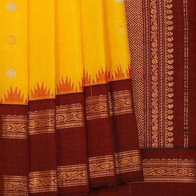 Gadwal Silk Yellow Saree