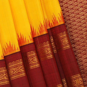 Gadwal Silk Yellow Saree