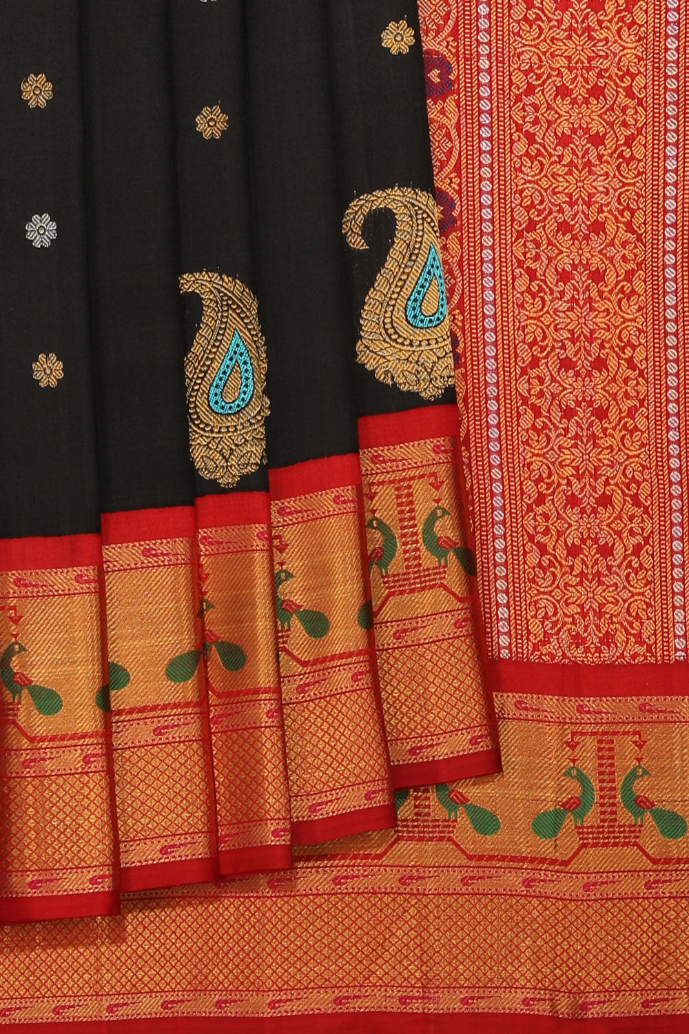 Gadwal Silk Black Saree