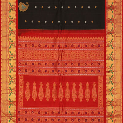 Gadwal Silk Black Saree