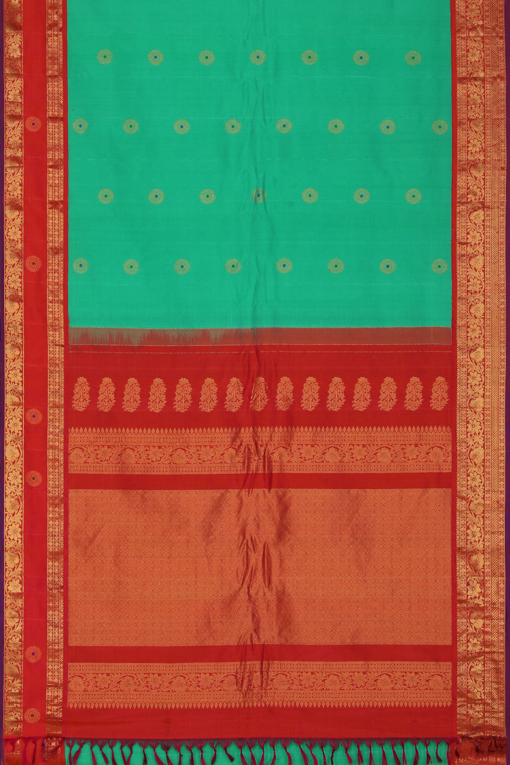 Gadwal Silk Green Saree
