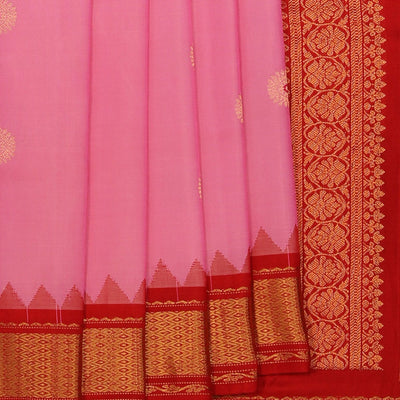 Gadwal Silk Pink Saree