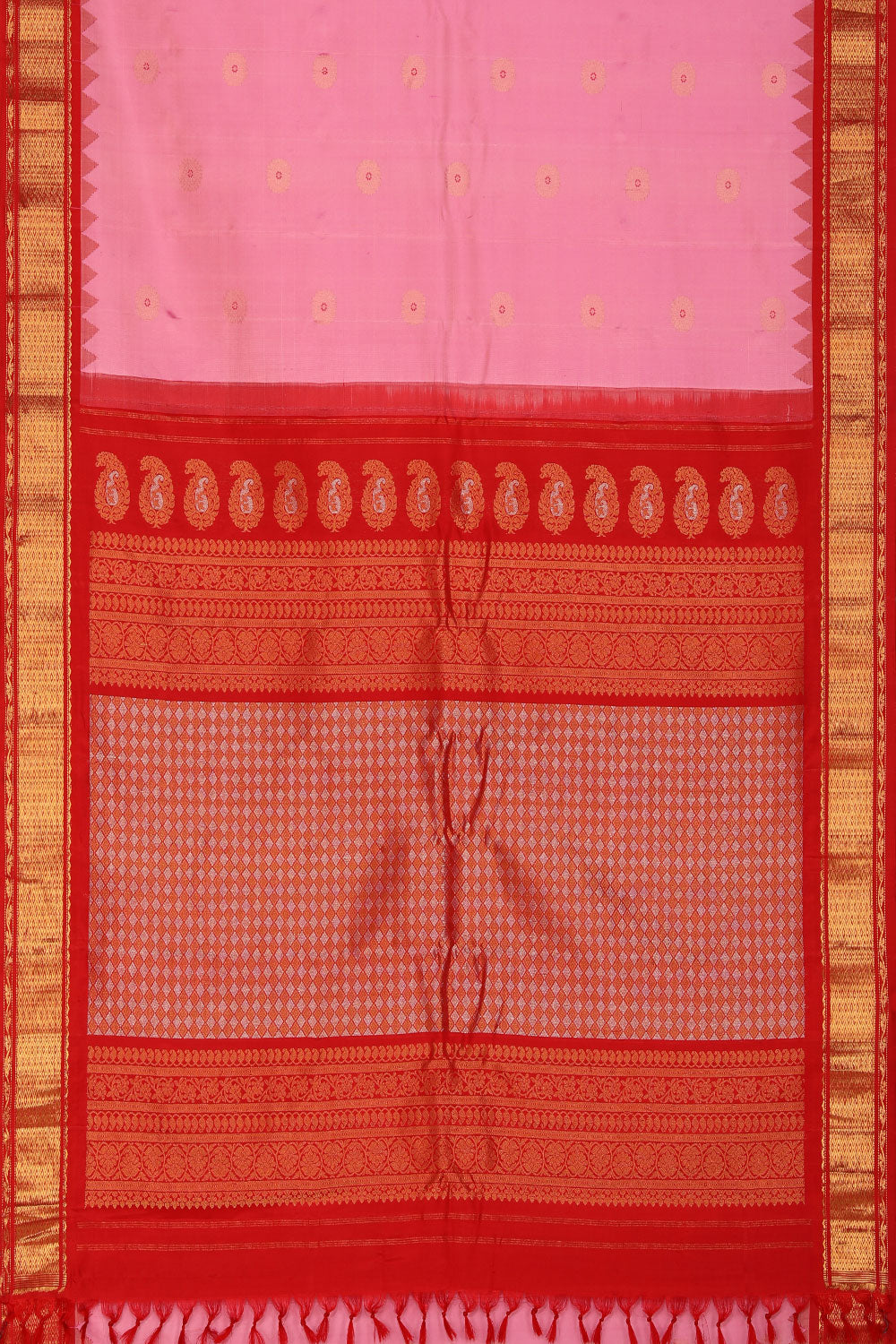 Gadwal Silk Pink Saree