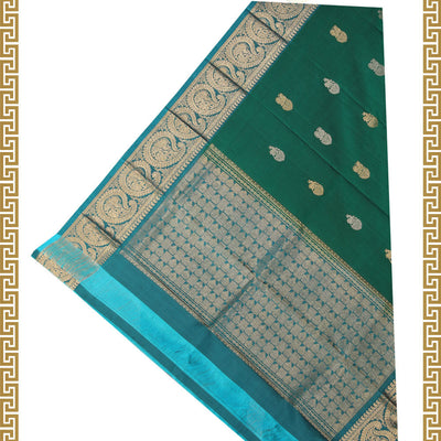Gadwal Teal-Green Dupatta