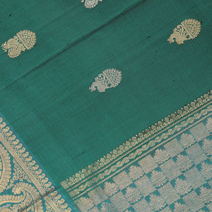 Gadwal Teal-Green Dupatta