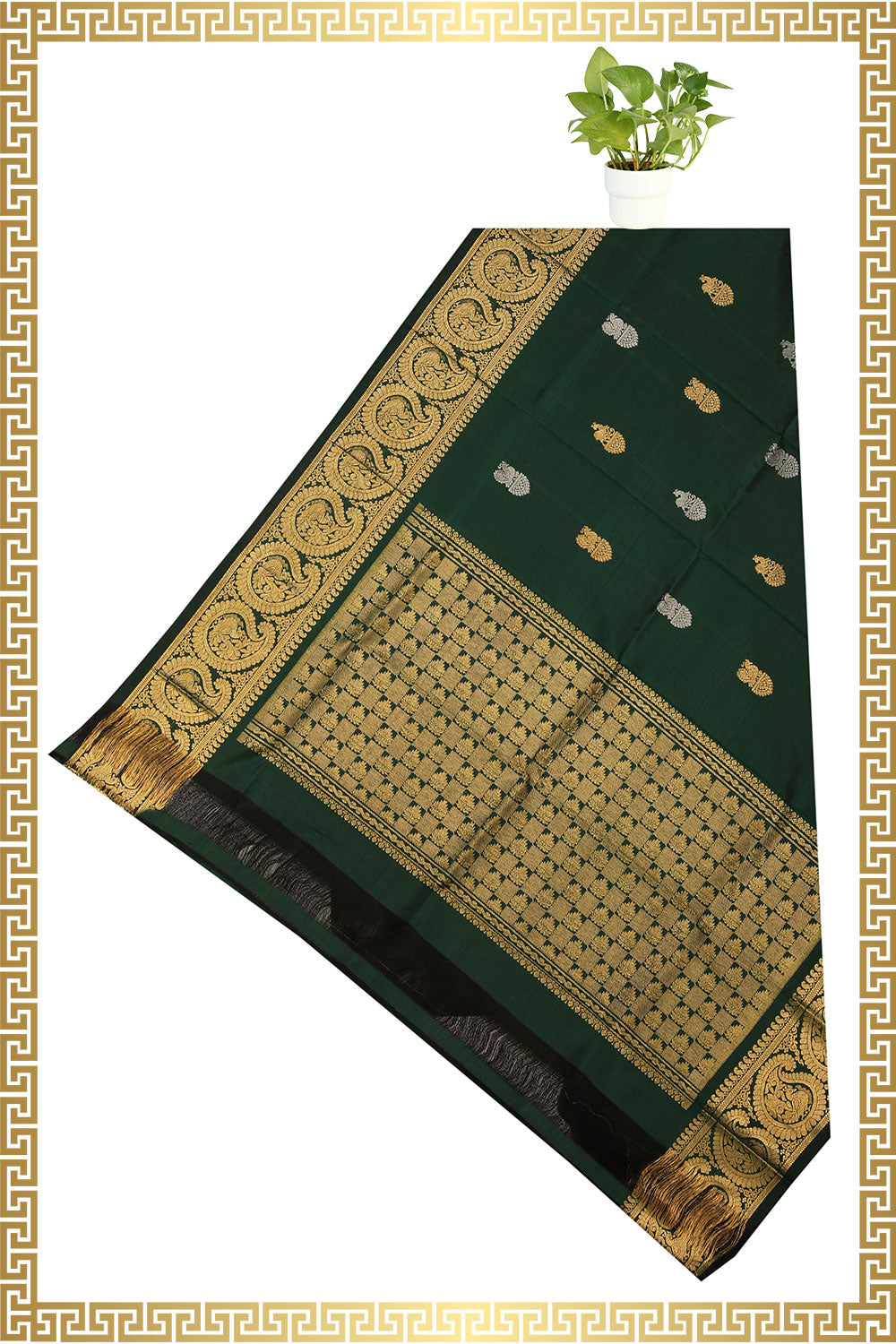 Gadwal Green Dupatta