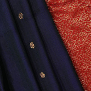 Gadwal Silk Navy Blue Saree