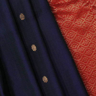 Gadwal Silk Navy Blue Saree