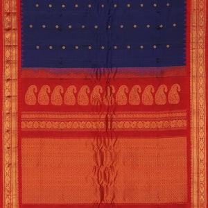 Gadwal Silk Navy Blue Saree