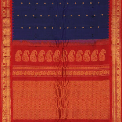 Gadwal Silk Navy Blue Saree