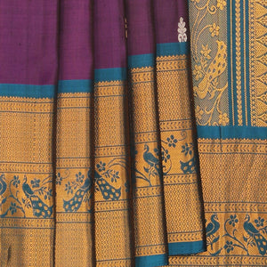 Gadwal Silk Violet Saree