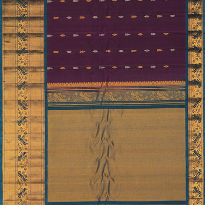 Gadwal Silk Violet Saree