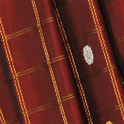 Gadwal Silk Maroon Saree