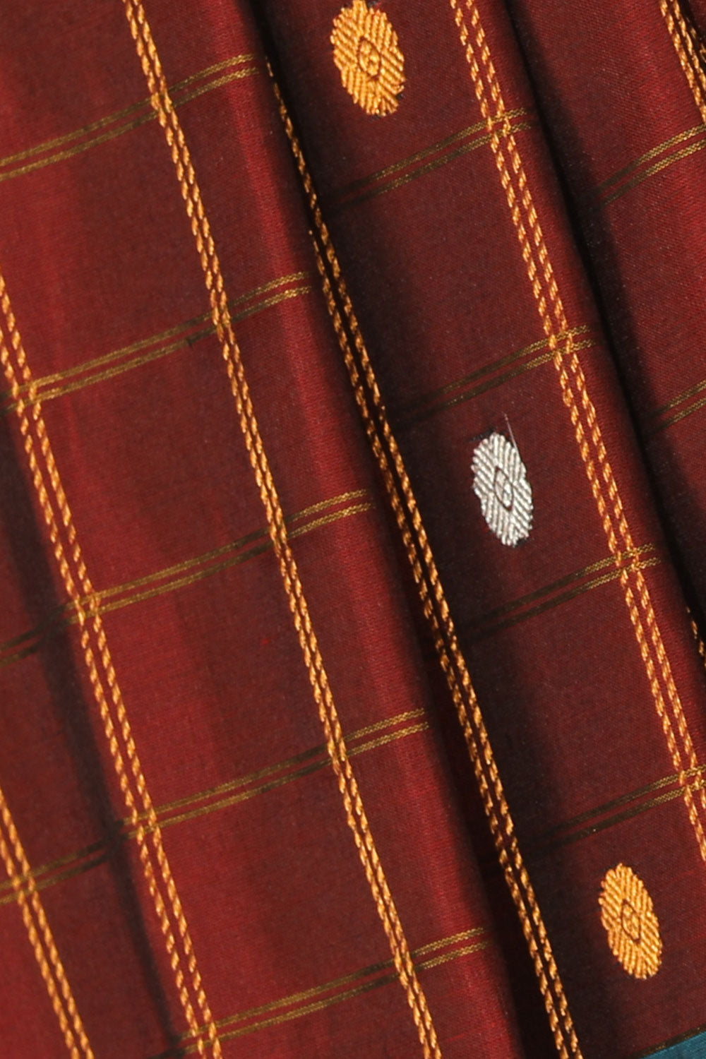 Gadwal Silk Maroon Saree