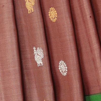 Gadwal Silk Brown Saree