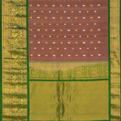 Gadwal Silk Brown Saree
