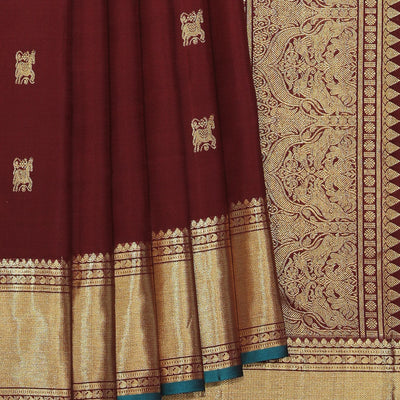 Gorgeous Caramel-Maroon Saree