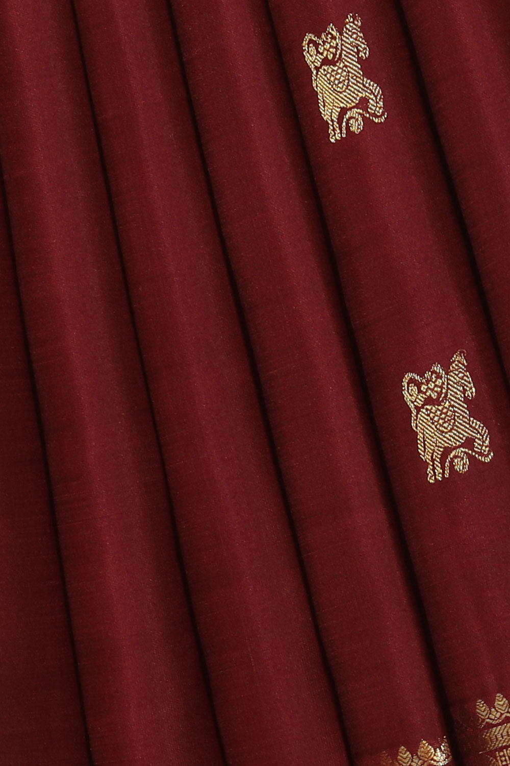 Gorgeous Caramel-Maroon Saree