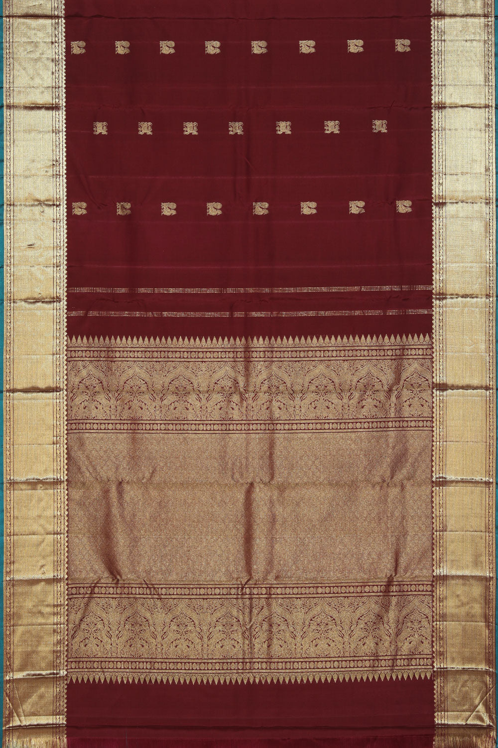 Gorgeous Caramel-Maroon Saree
