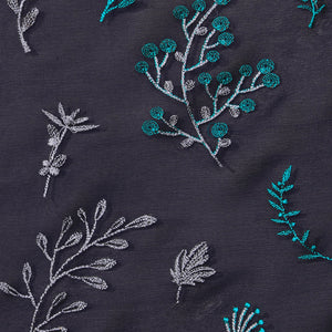 Crepe Silk Navy Blue Saree