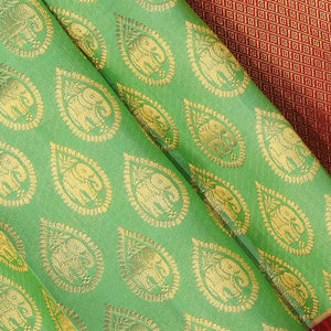 Kanchipattu Aqua-Green Saree