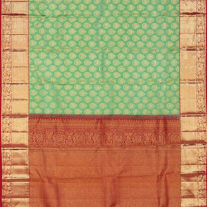 Kanchipattu Aqua-Green Saree