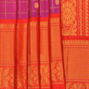 Gadwal Silk Violet Saree