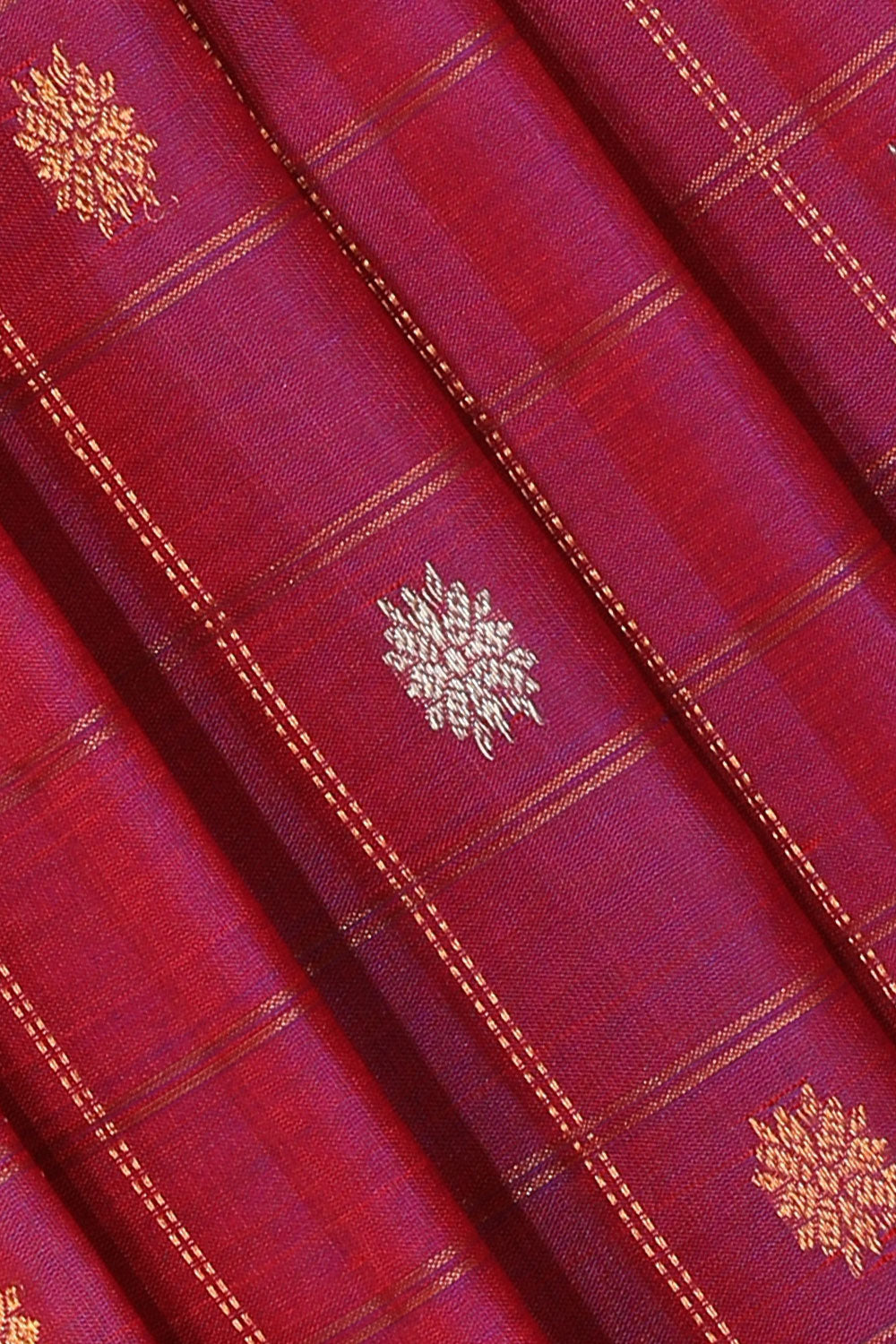 Gadwal Silk Violet Saree