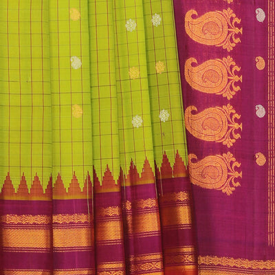 Gadwal Silk Green Saree