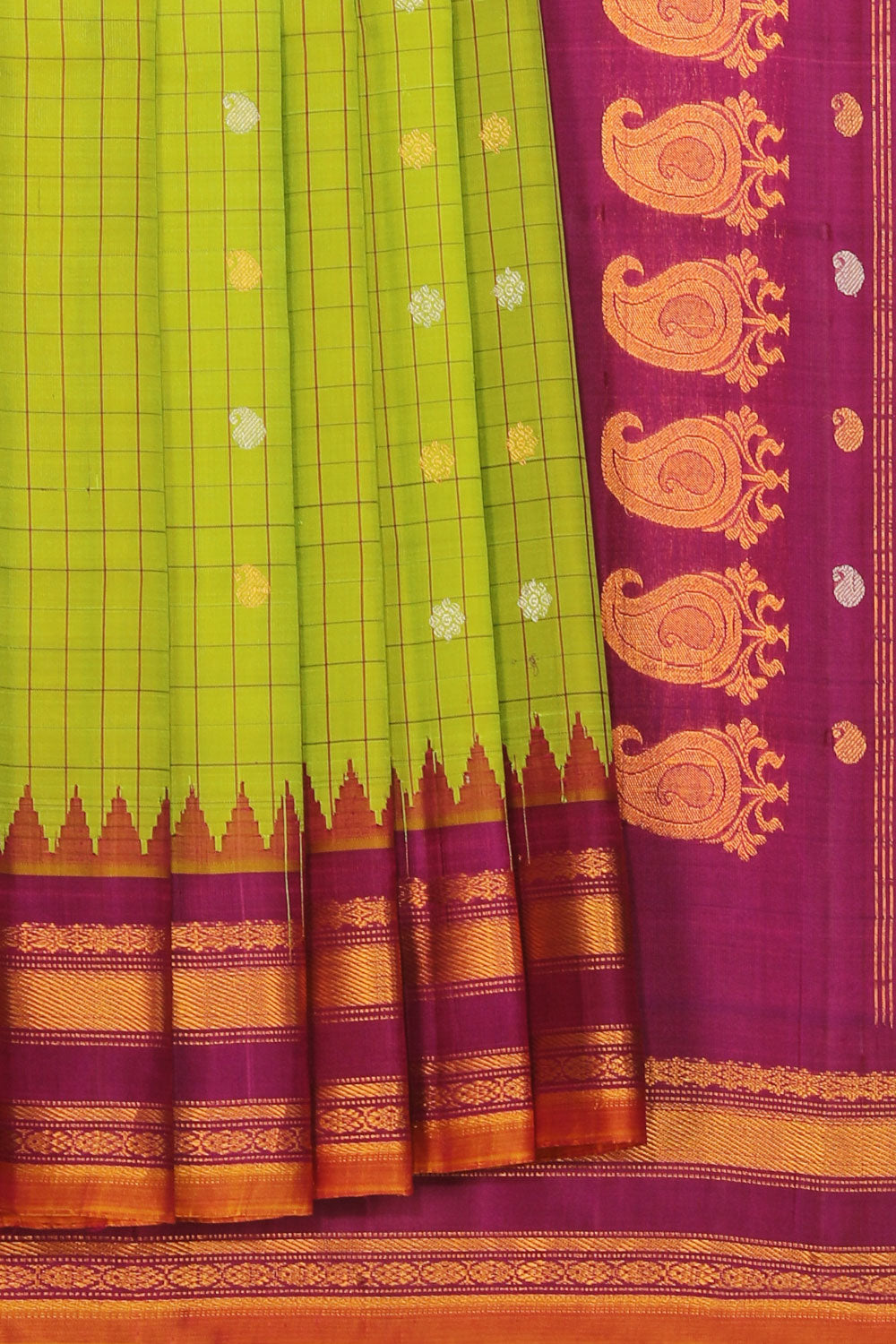 Gadwal Silk Green Saree